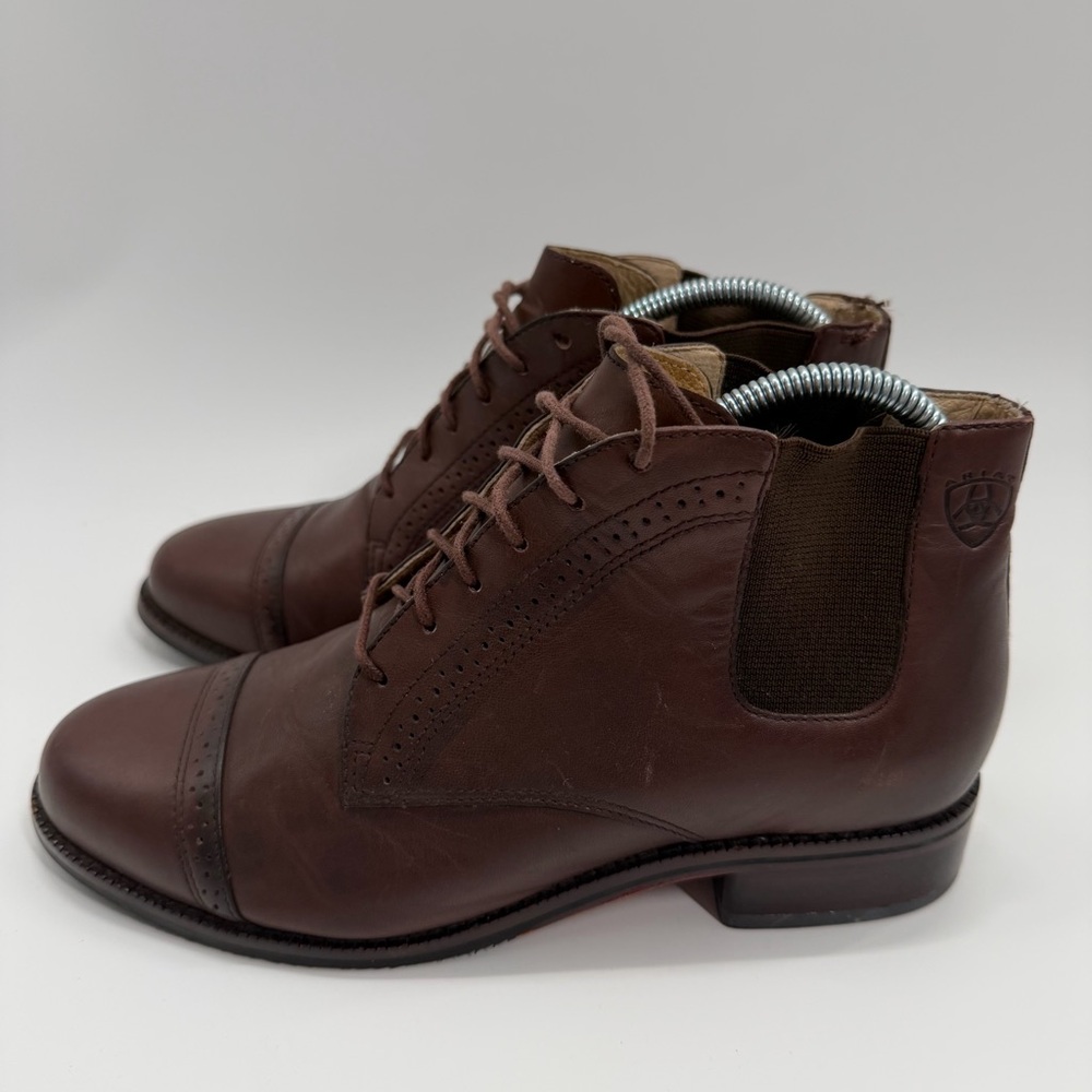 Ariat Brown Leather Western Chelsea Lace Up Boot - Picture 5 of 14